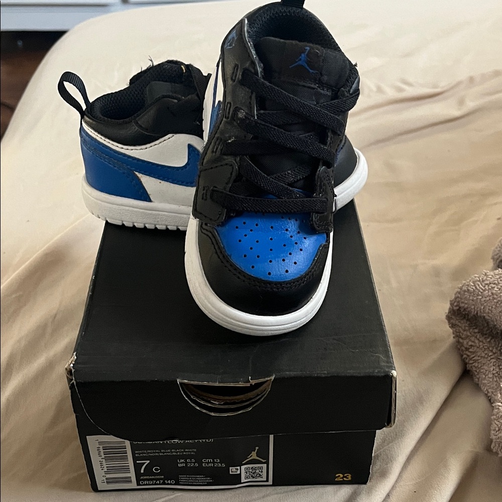 Kids Black and Blue Sneakers